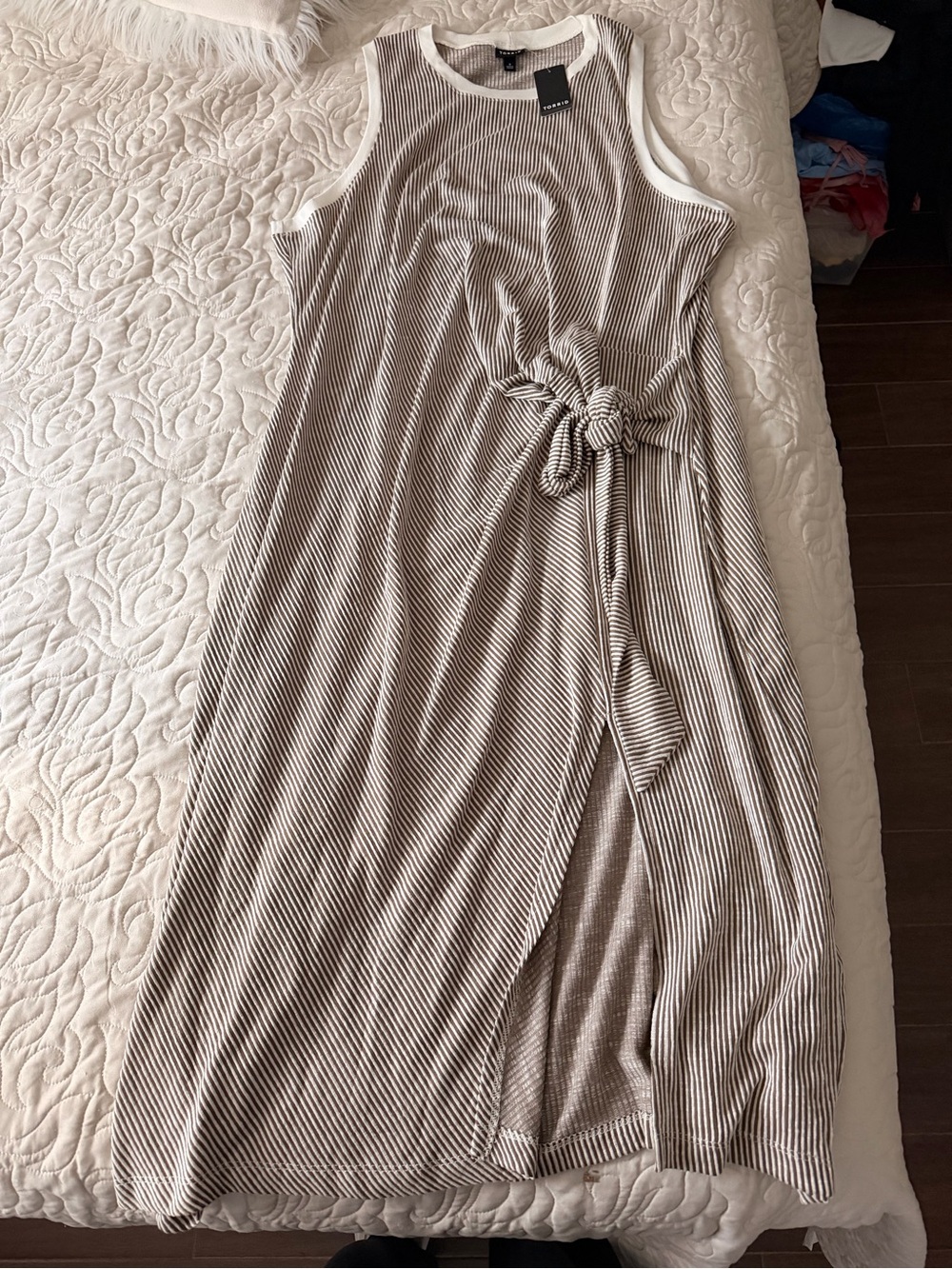 NWT Torrid Tie-Waist Sleeveless Maxi Dress Striped Size 3X